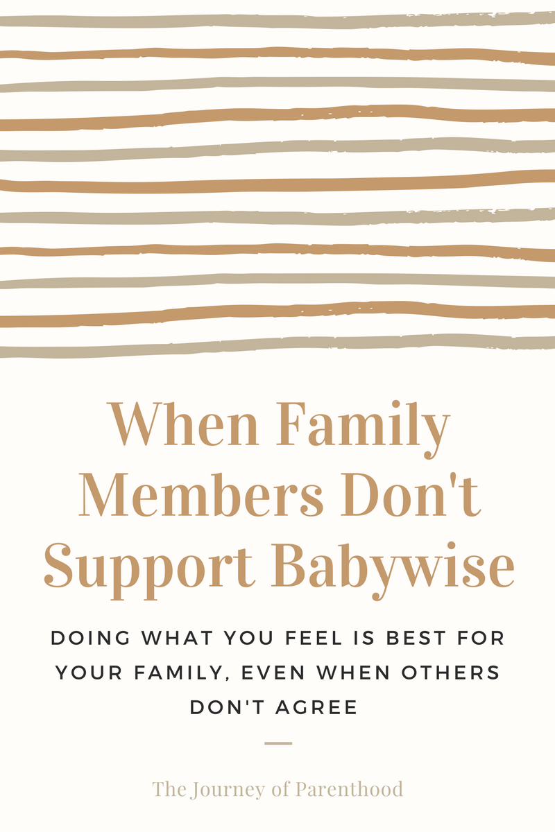When Family Doesn’t Support Babywise