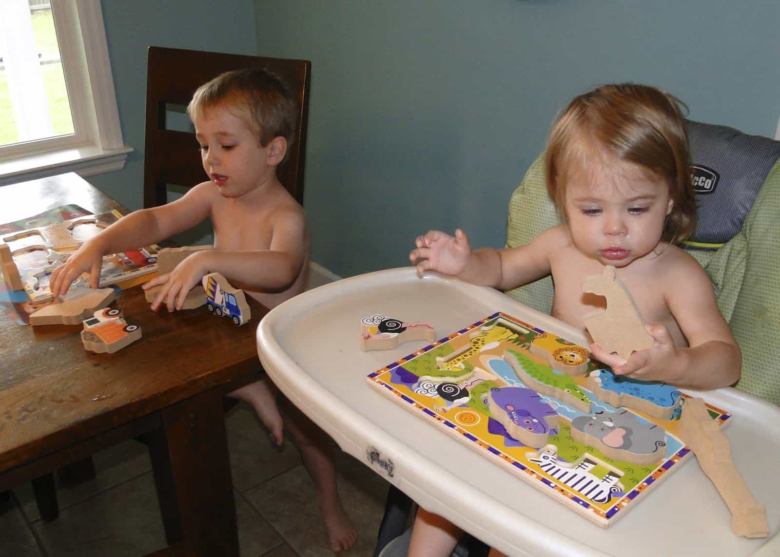 kids playing with puzzles