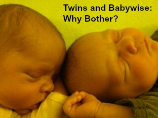 BFBN: Twins and Babywise, Why Bother?