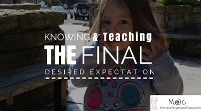 BFBN: Knowing and Teaching the Final Desired Expectation