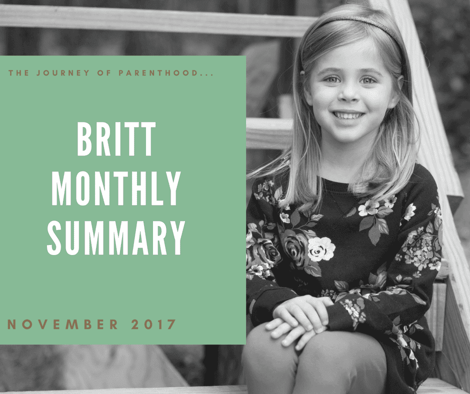 Britt Monthly Summary: November 2017