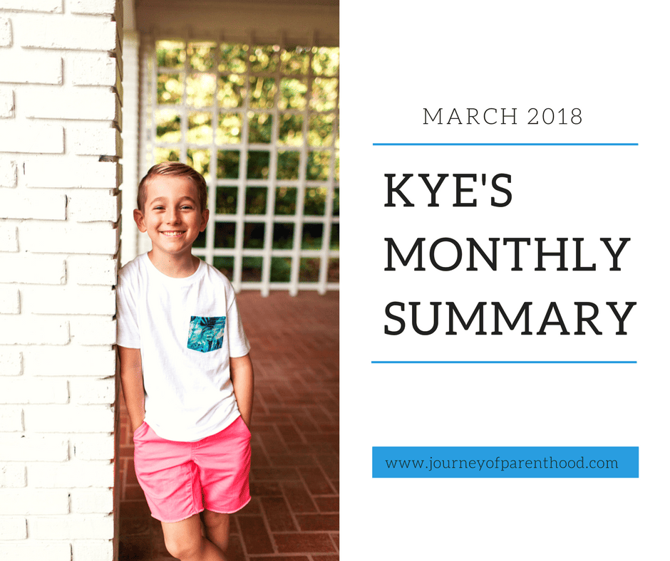 Kye Monthly Summary: March 2018
