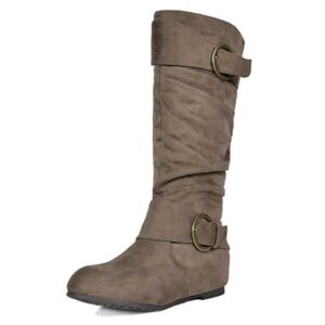 Tan Slouchy Lined Boots