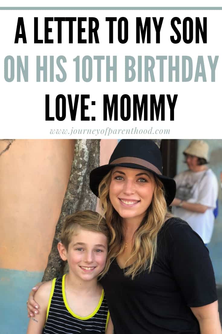a letter to my son on his 10th birthday
