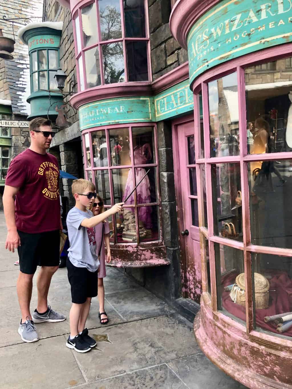 interactive wand wizarding world of Harry Potter first time at universal studios orlando t