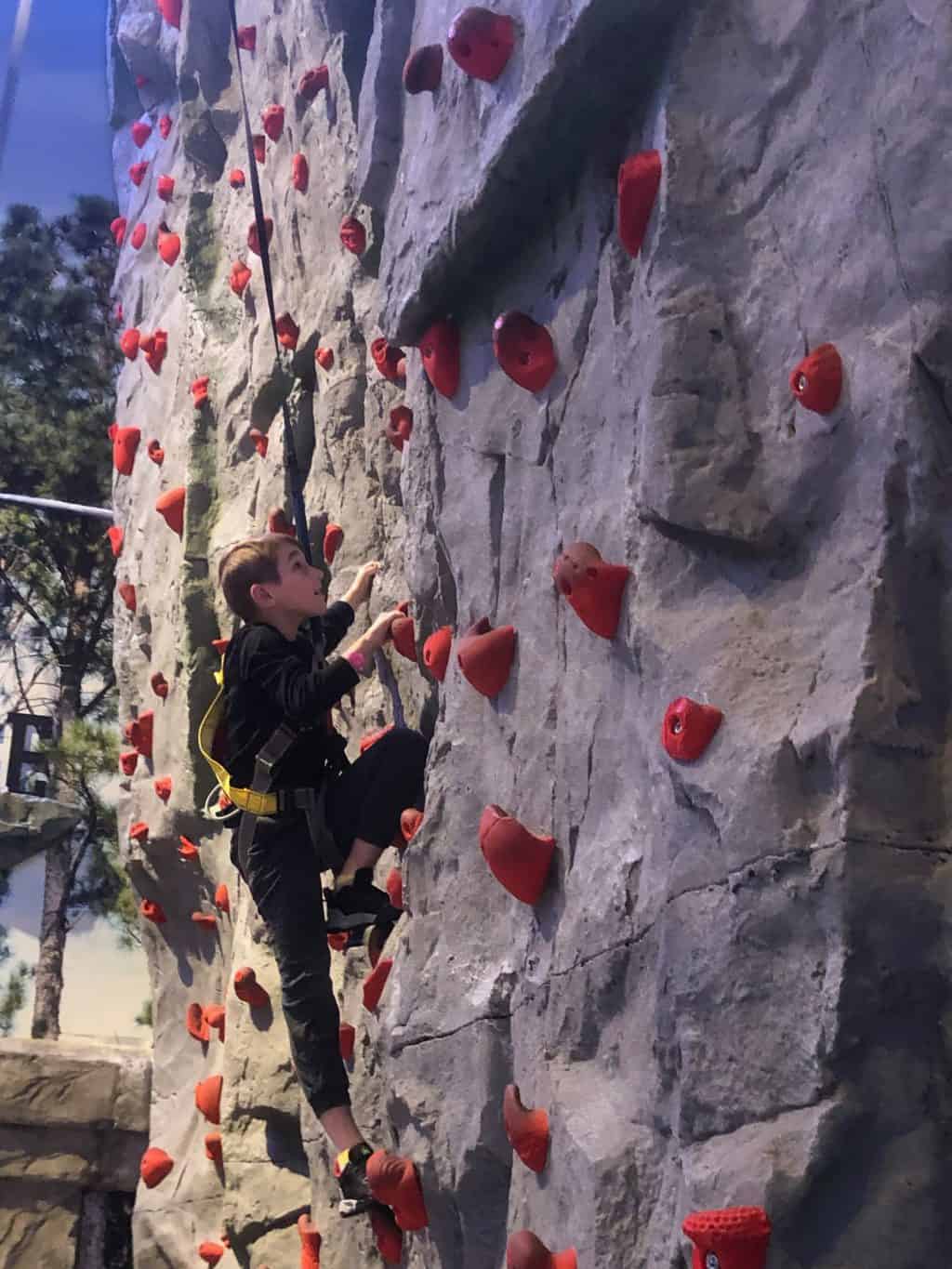 great wolf lodge rock wall