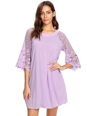 Light Purple Dress with Lace
