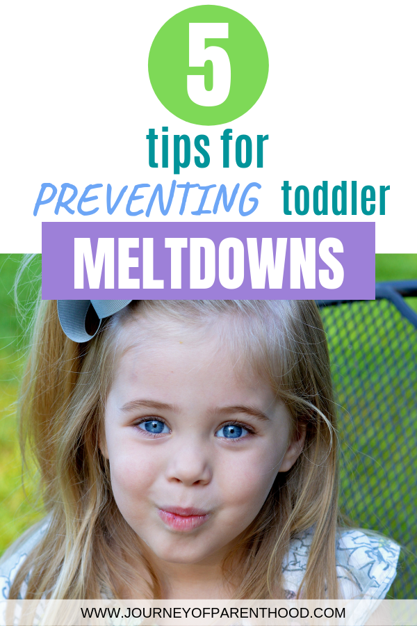 pinable image 5 tips for preventing toddler meltdowns