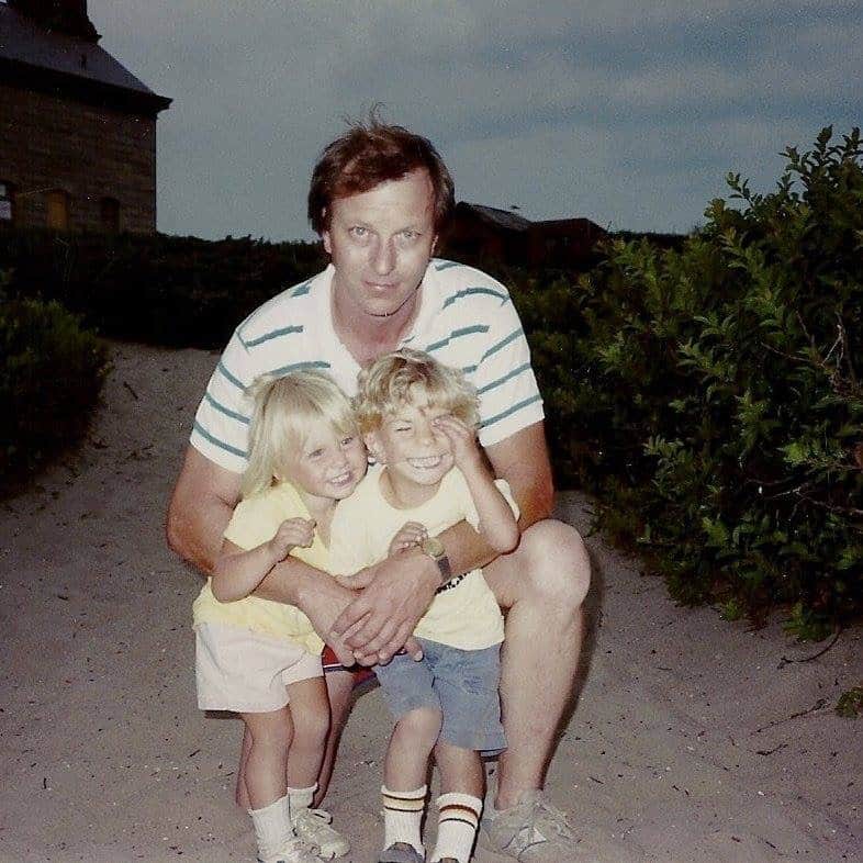 Caitlin as a child with her dad and brother 