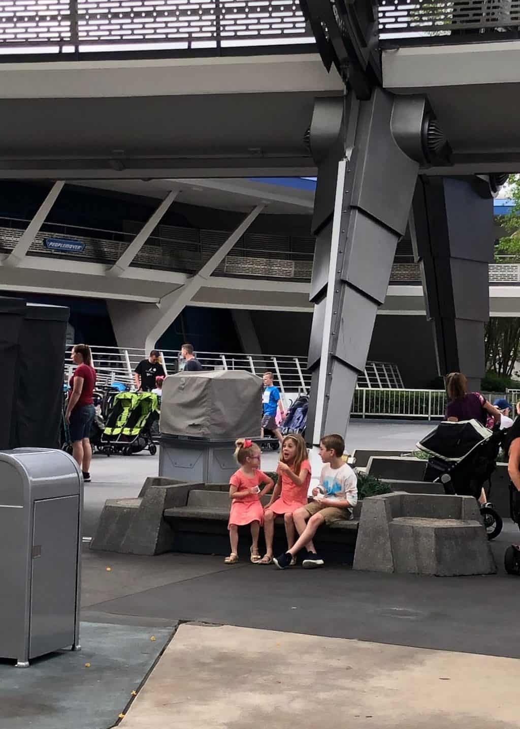 kids hanging out at MK