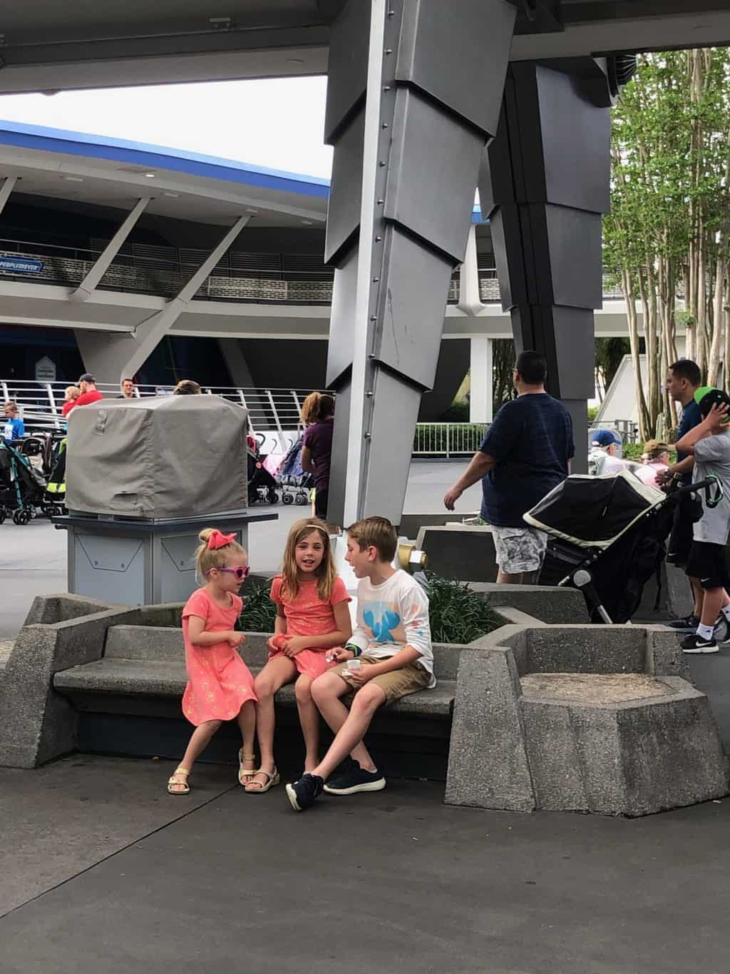 kids hanging out at MK