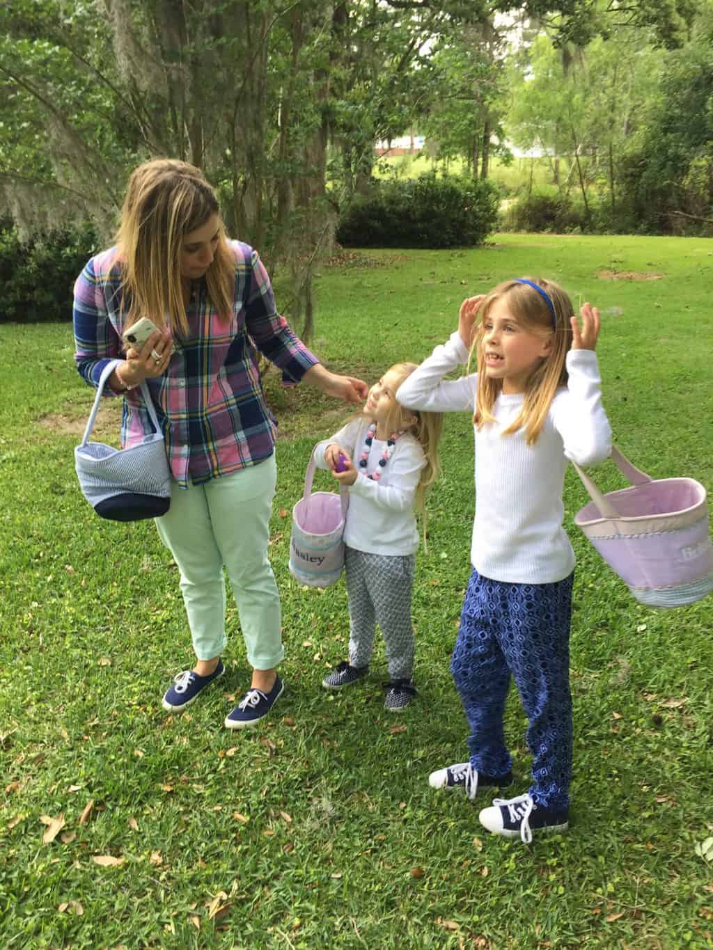 Katie's egg hunt with kids
