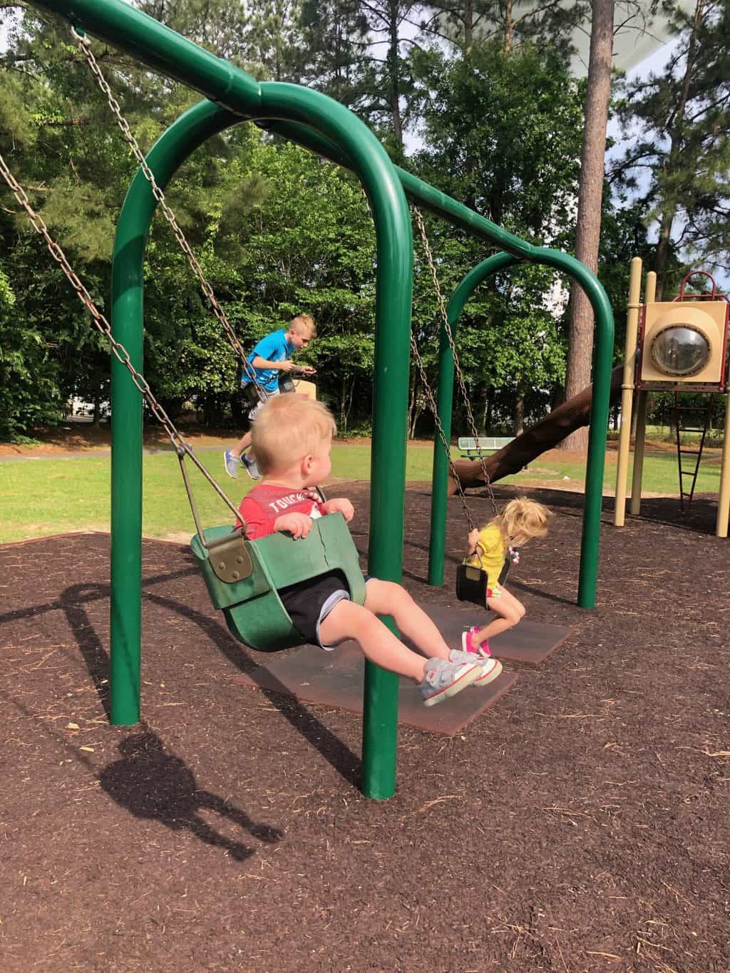 spear playing on playground