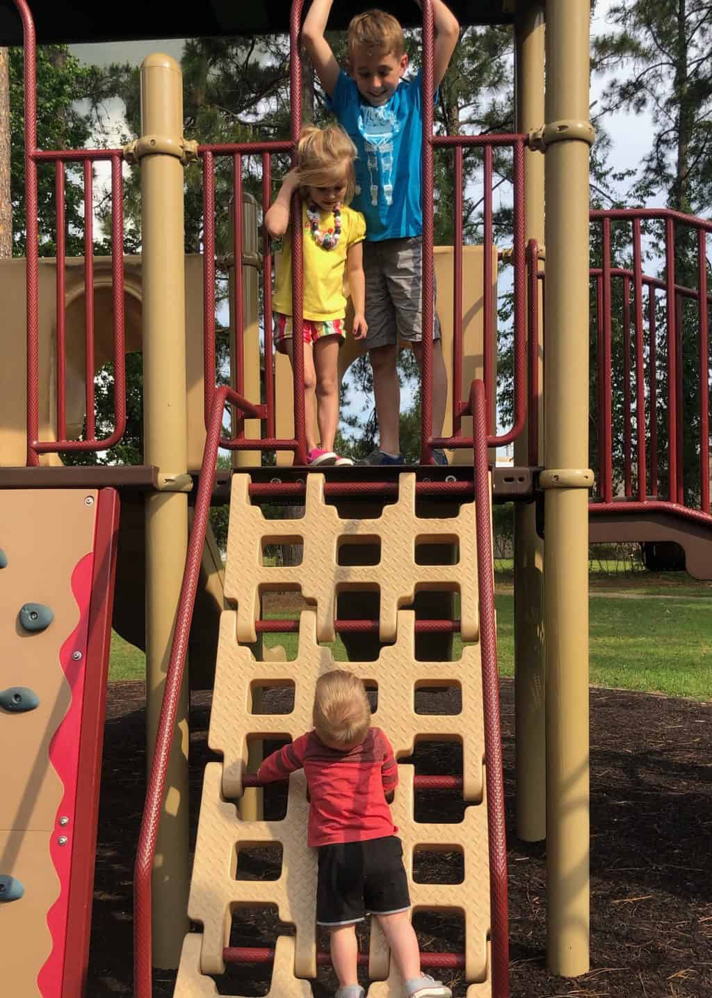 spear playing on playground