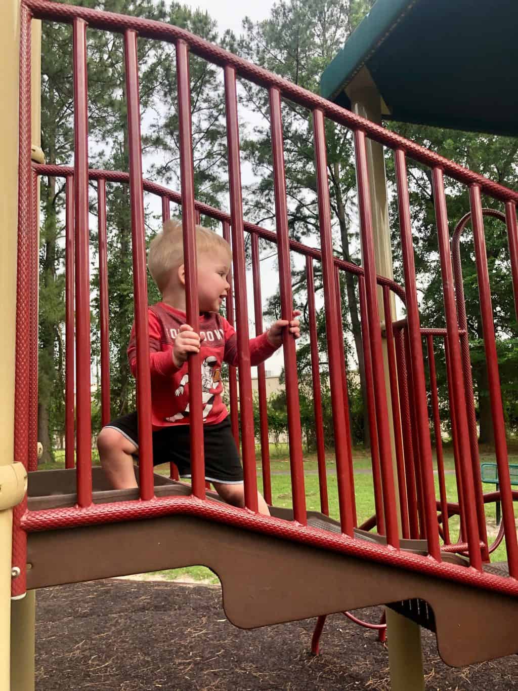 spear playing on playground