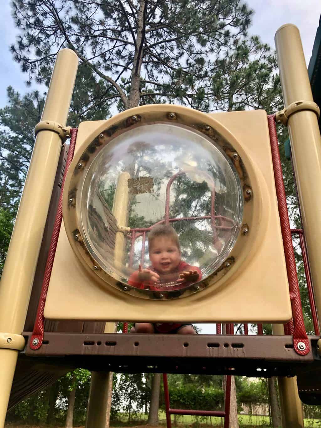 spear playing on playground