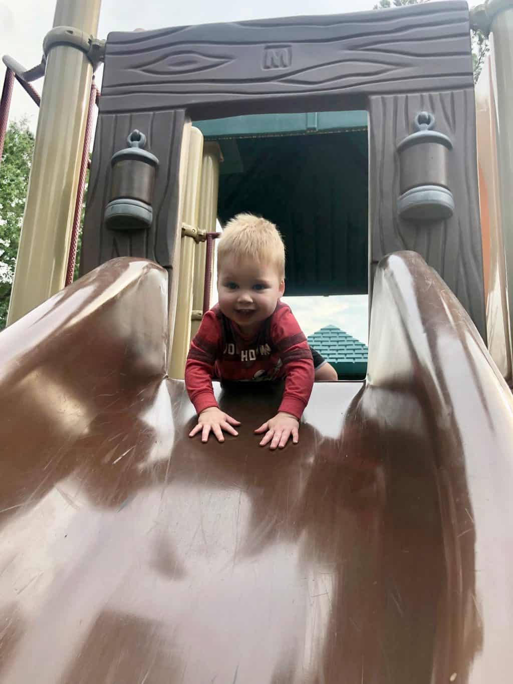 spear playing on playground