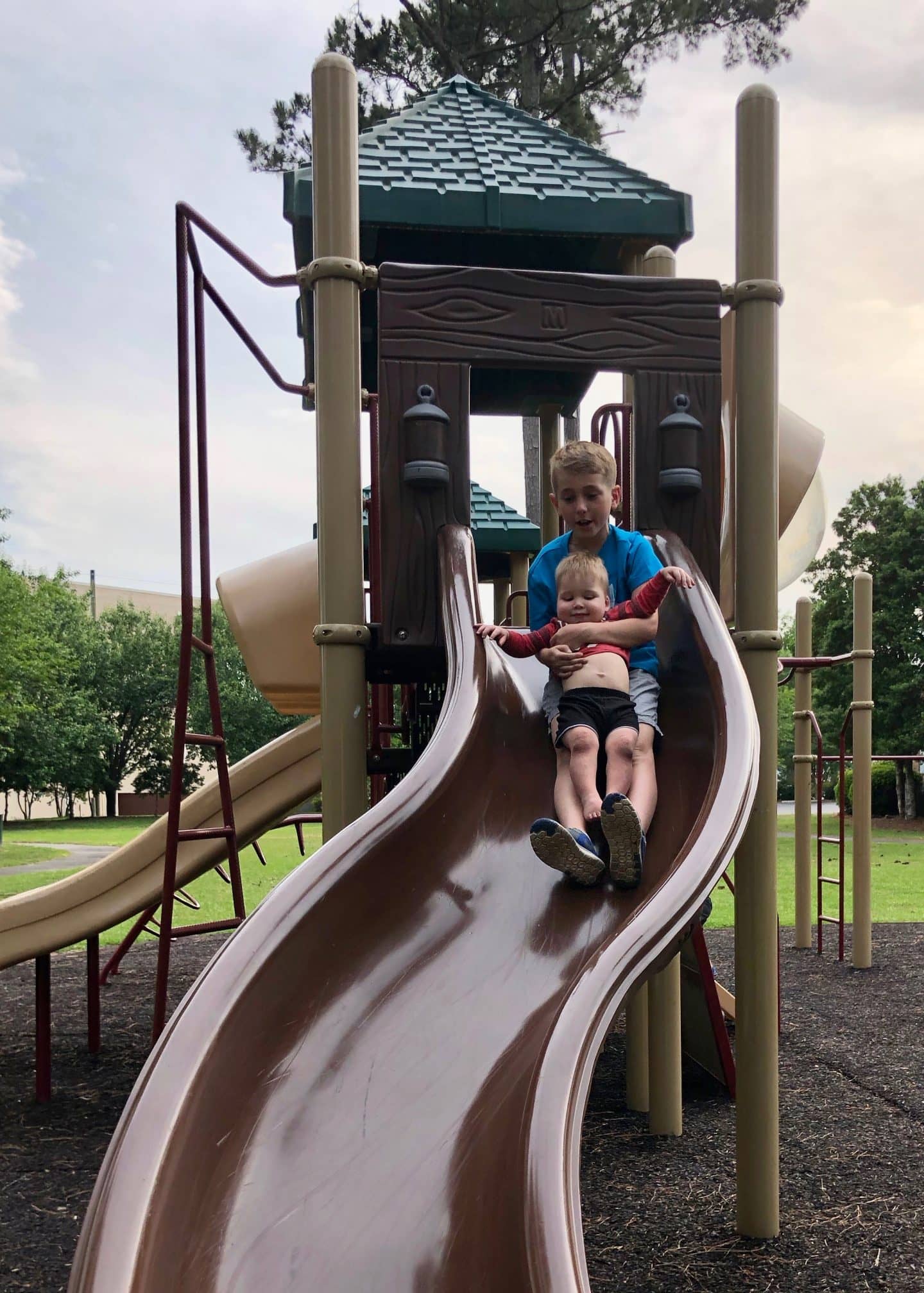 spear playing on playground