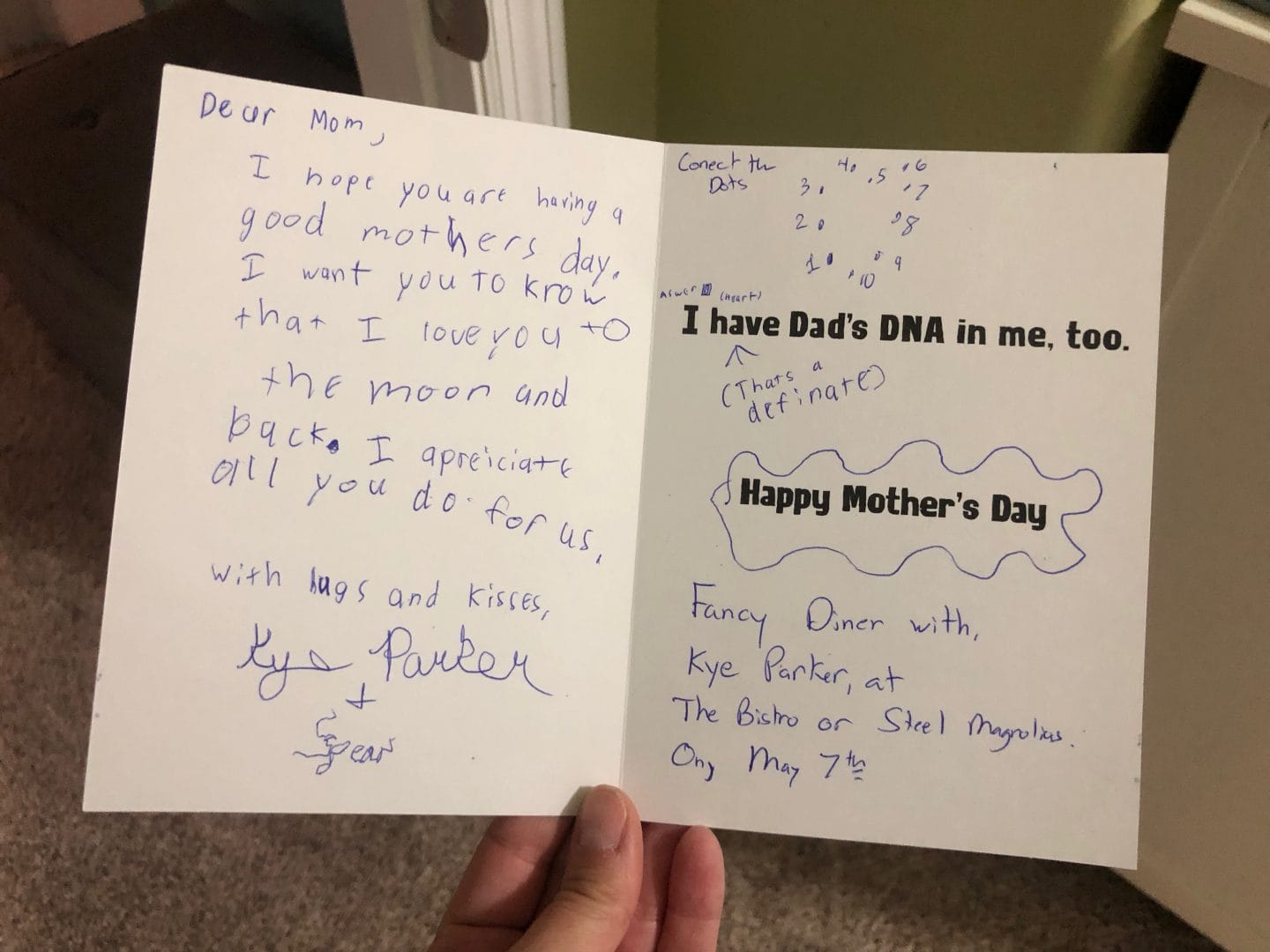 Mother's Day cards from kids