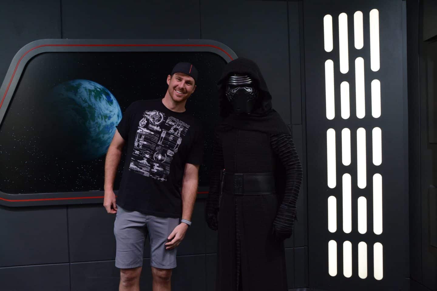 man with kylo ren at Hollywood Studios