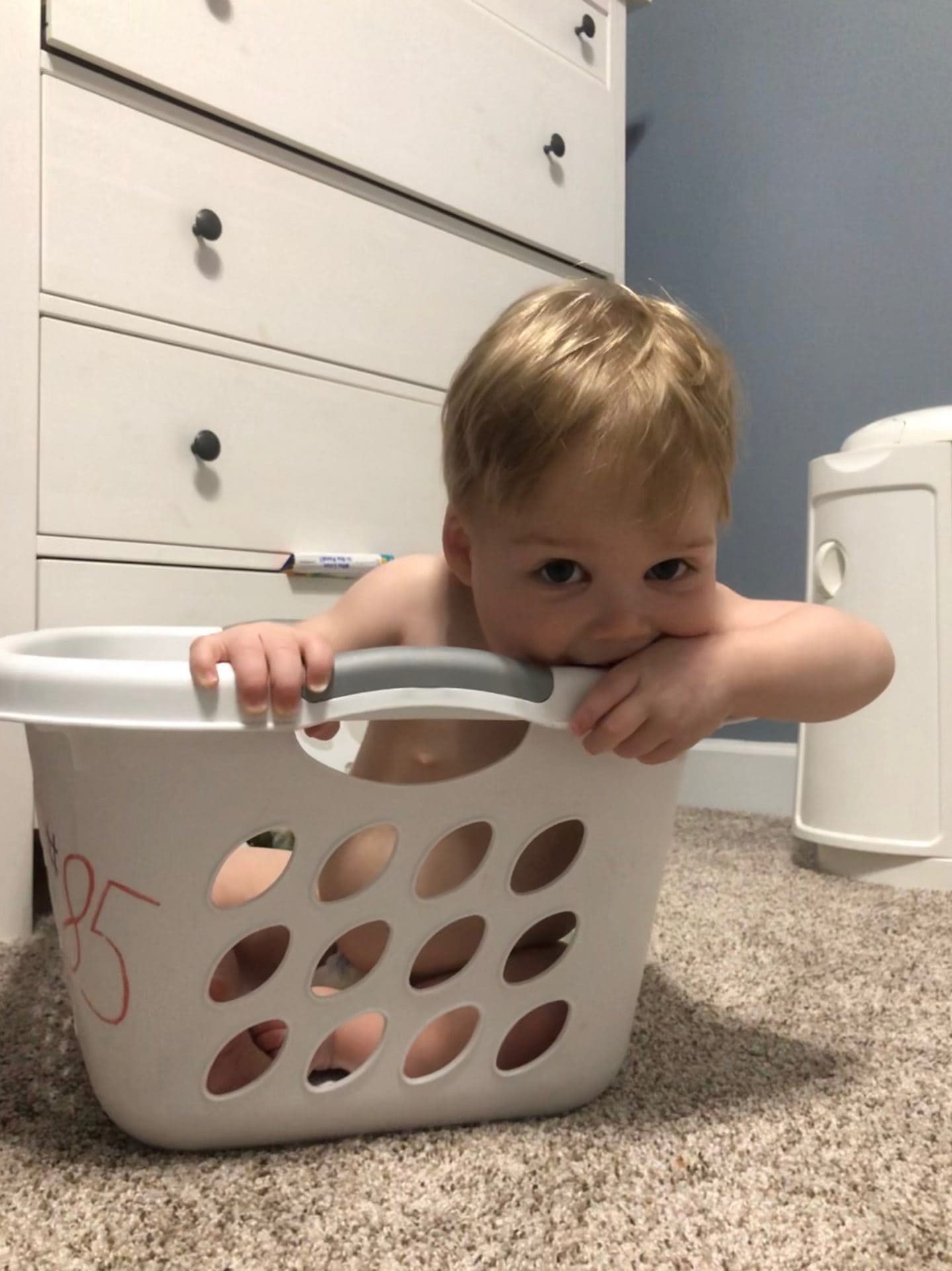 toddler boy playing