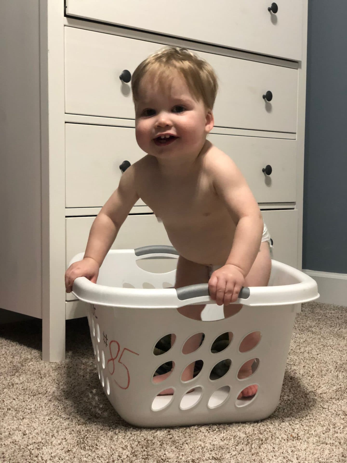 toddler boy playing