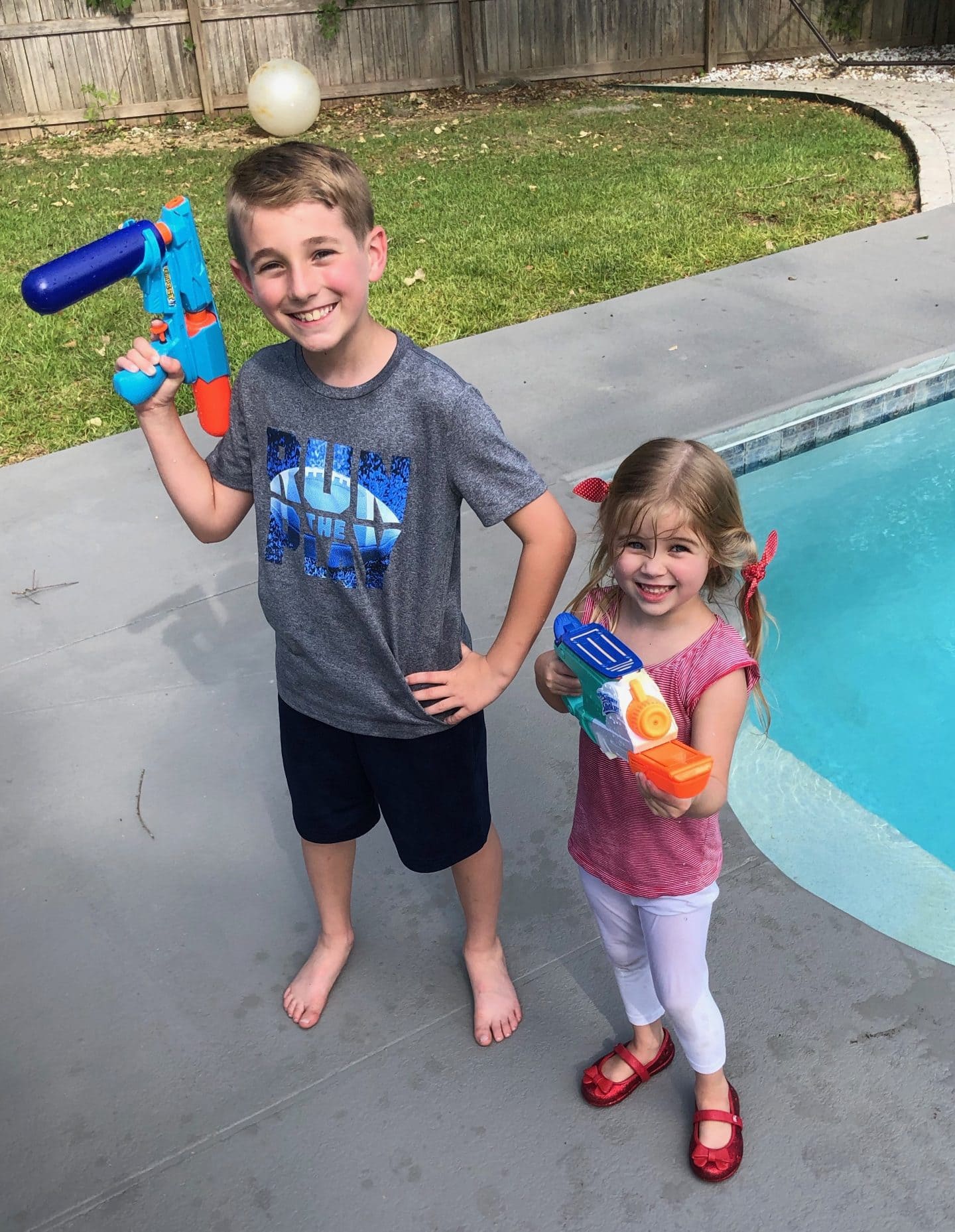 water gun fight