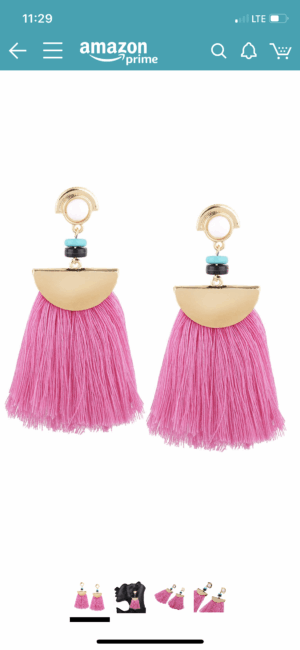 Pink Tassel Earrings