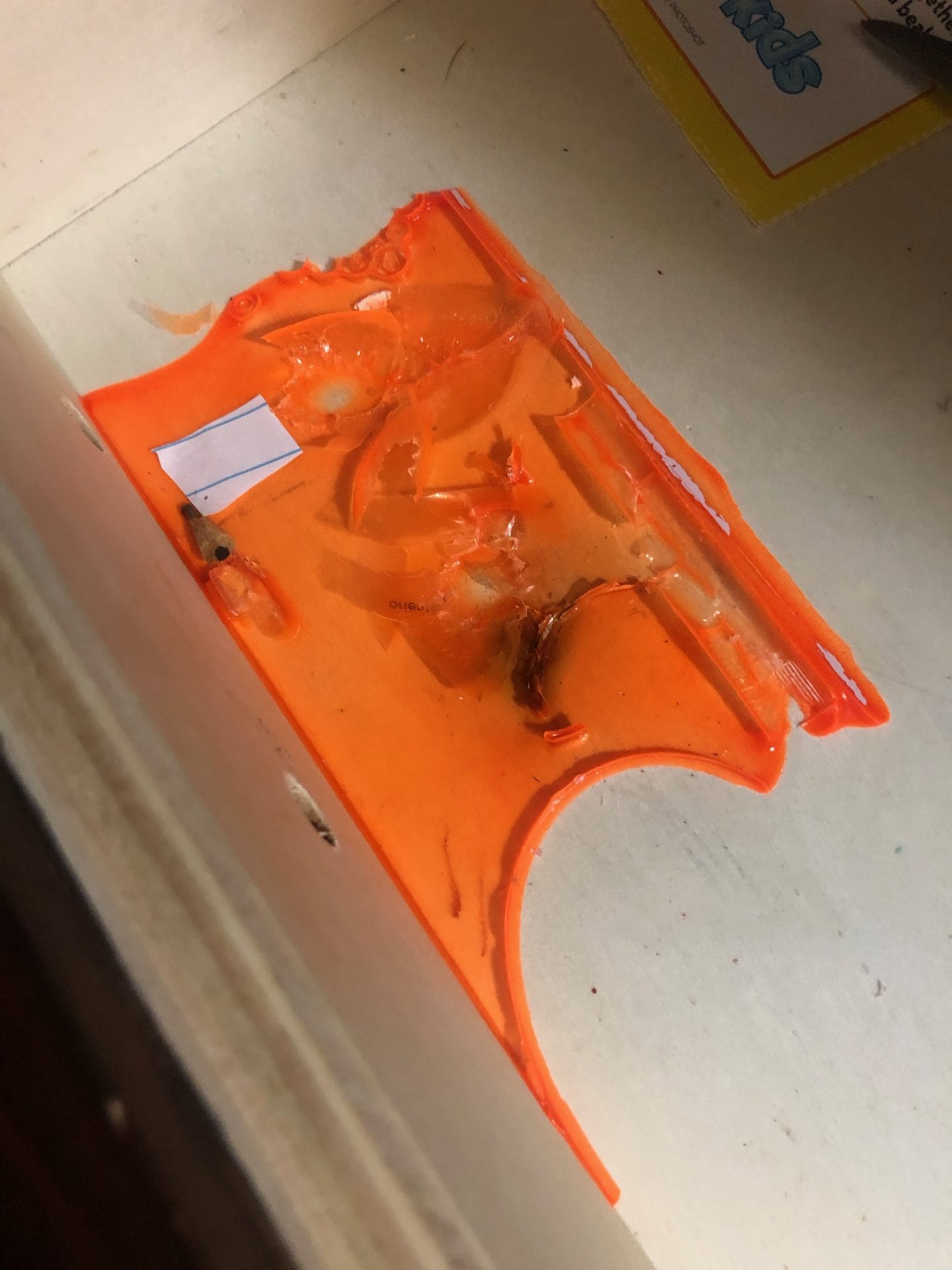 slime inside drawer