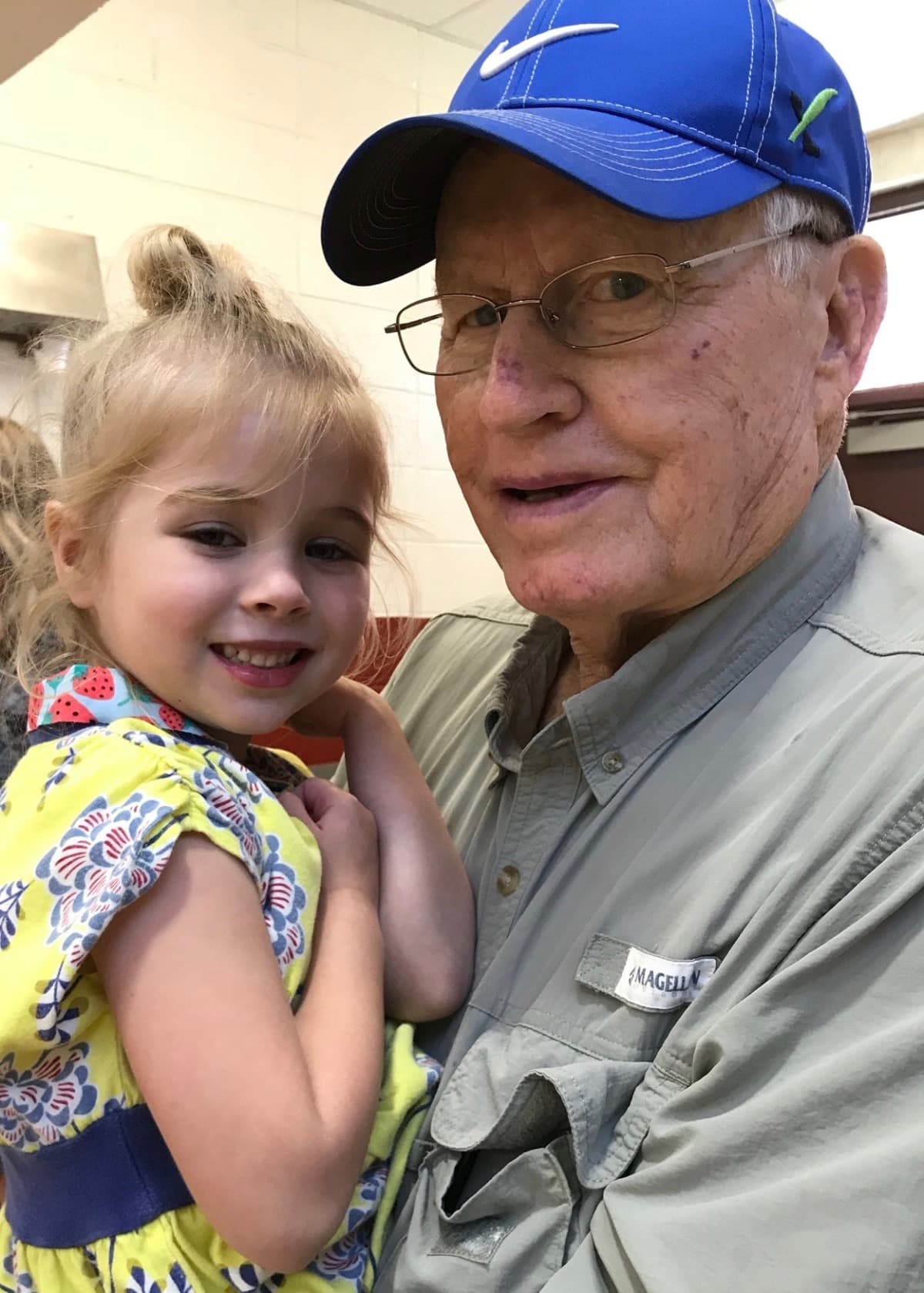 great grandfather with great granddaughter