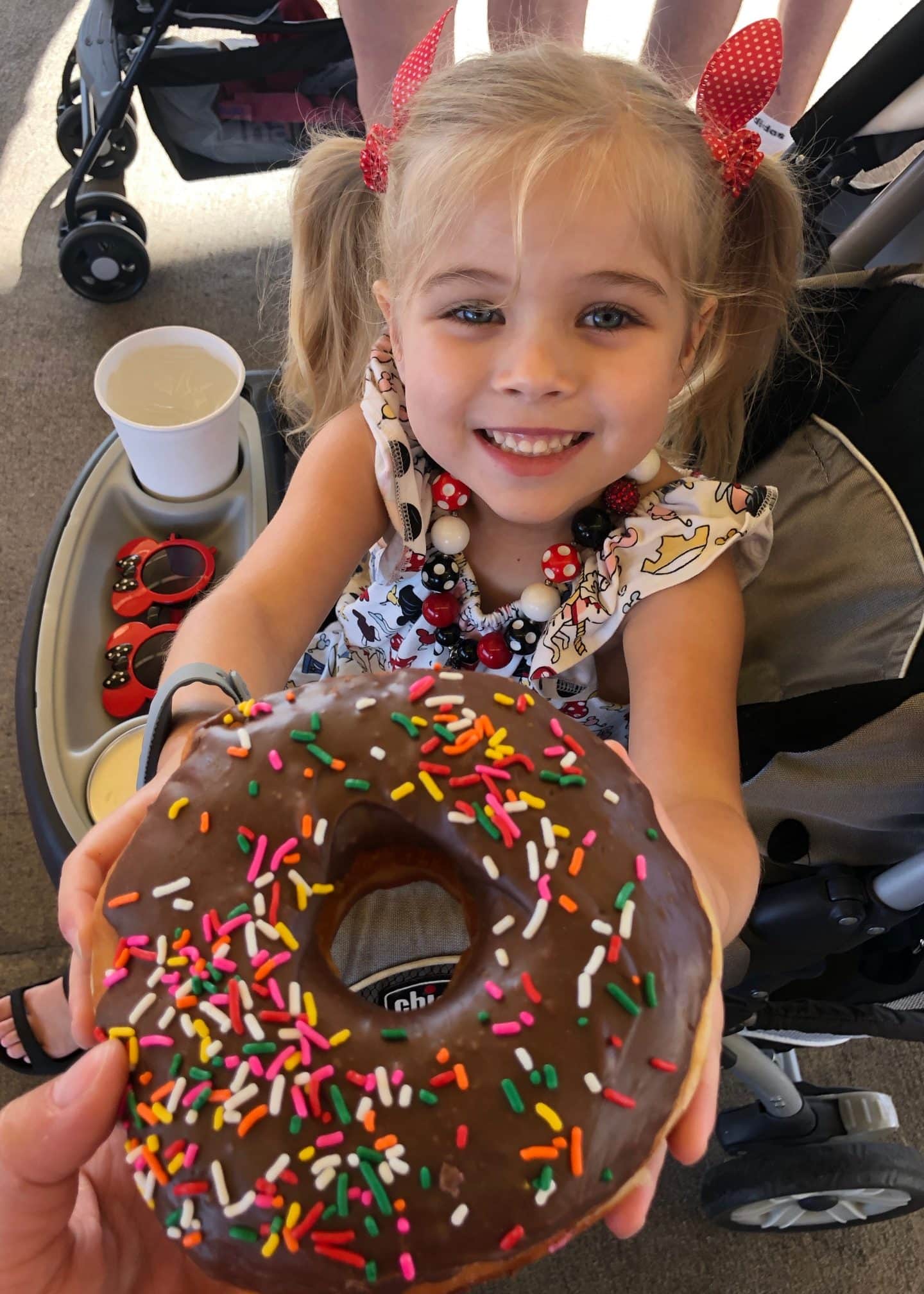 little girl and big donut from joffrey's