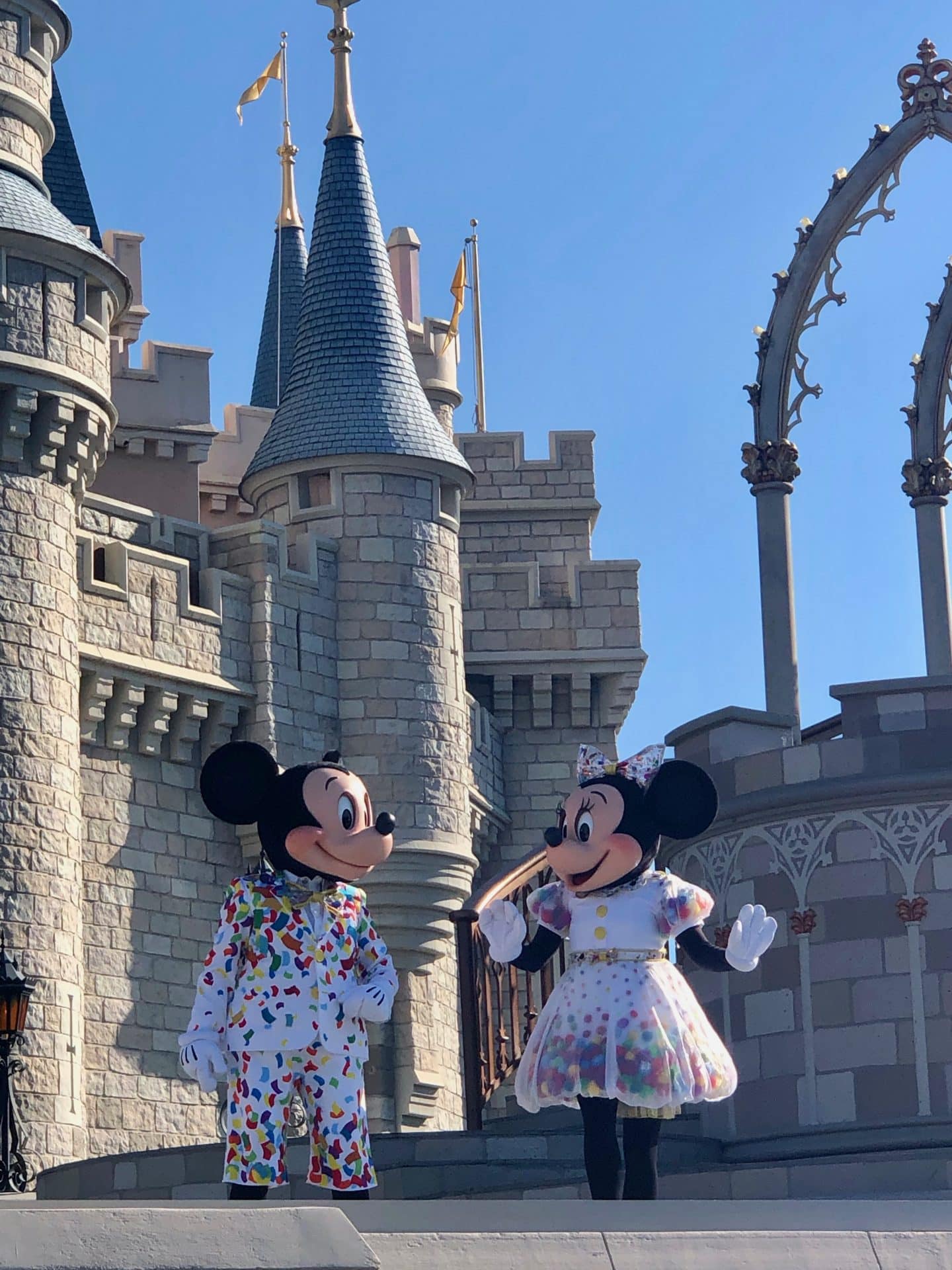 morning show at cinderella's castle magic kingdom disney 