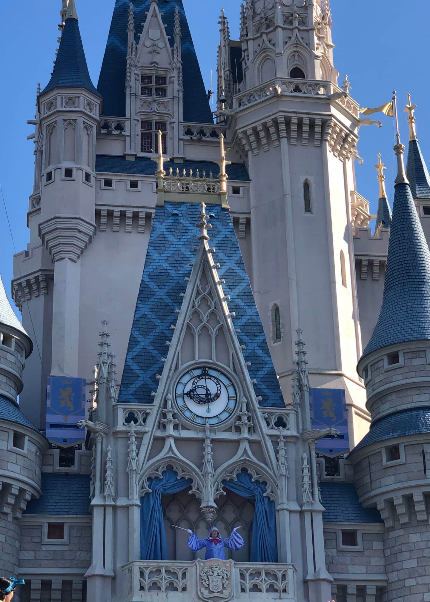 morning show at cinderella's castle magic kingdom disney 