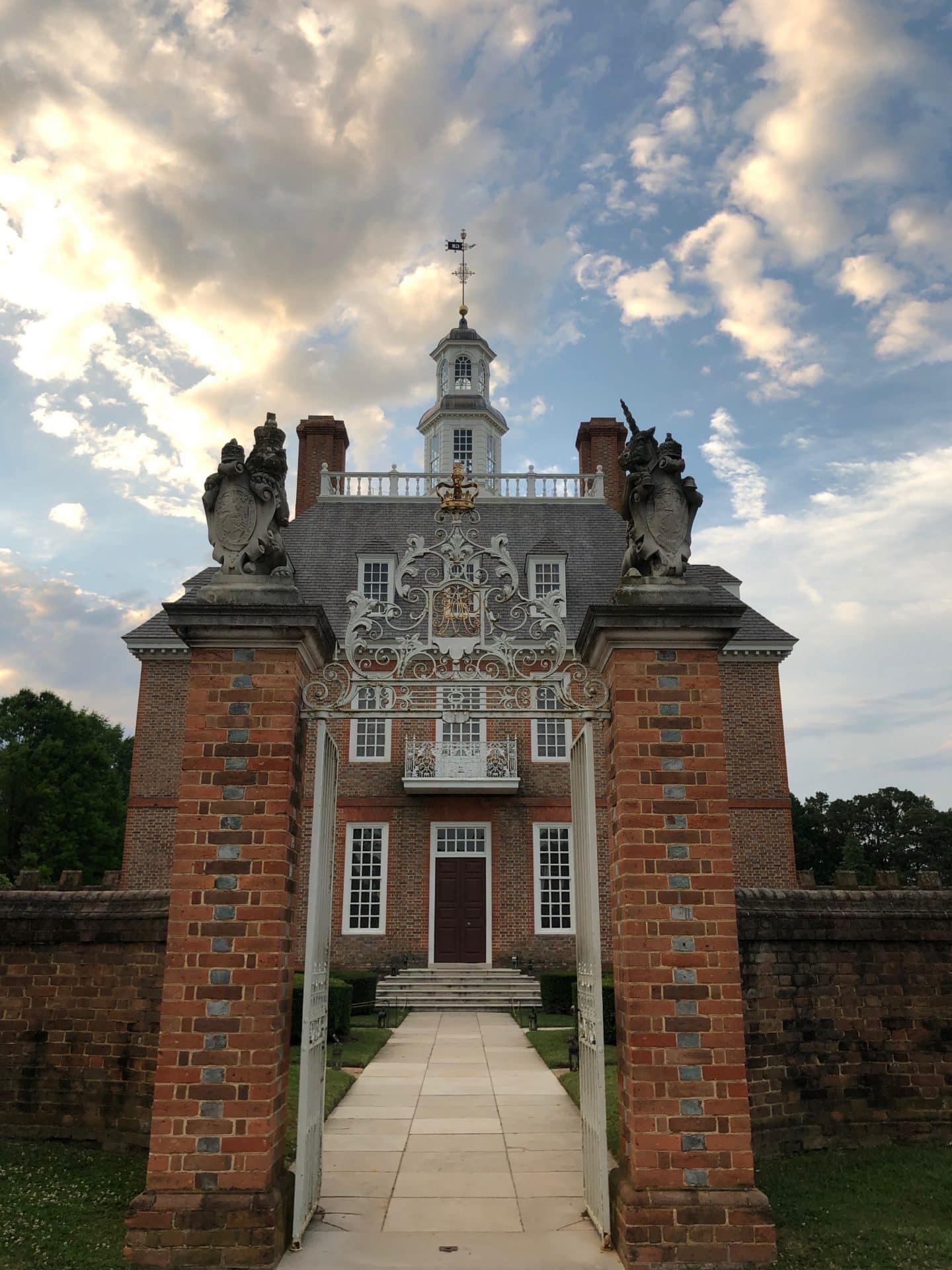 governors palace in Colonial Williamsburg