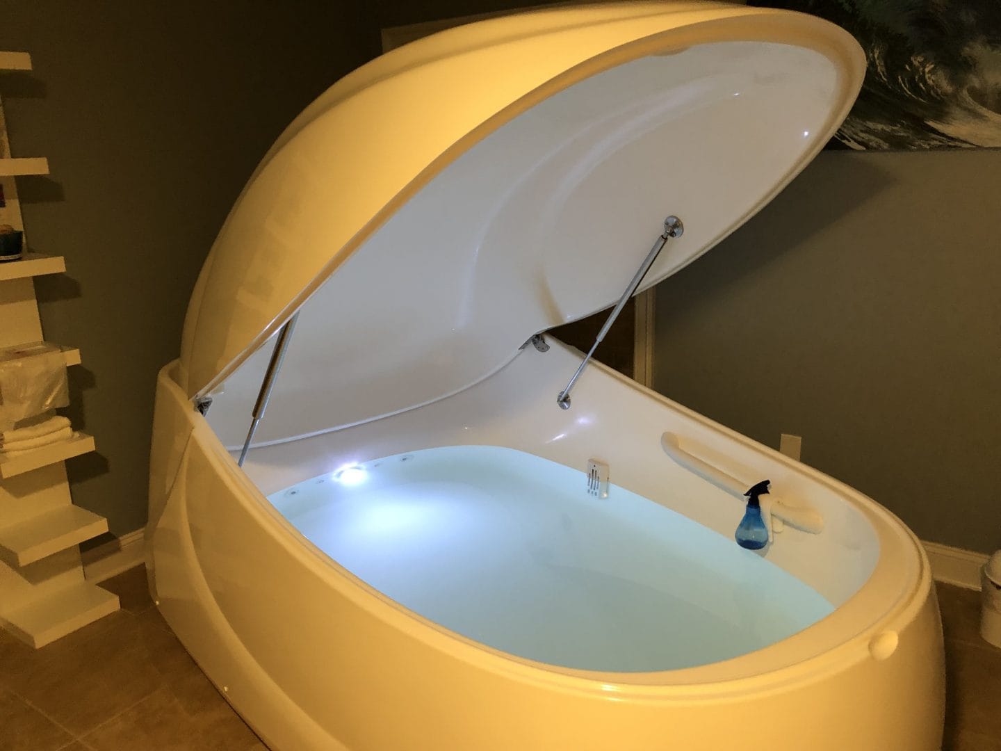 float tank at salt spa in Williamsburg