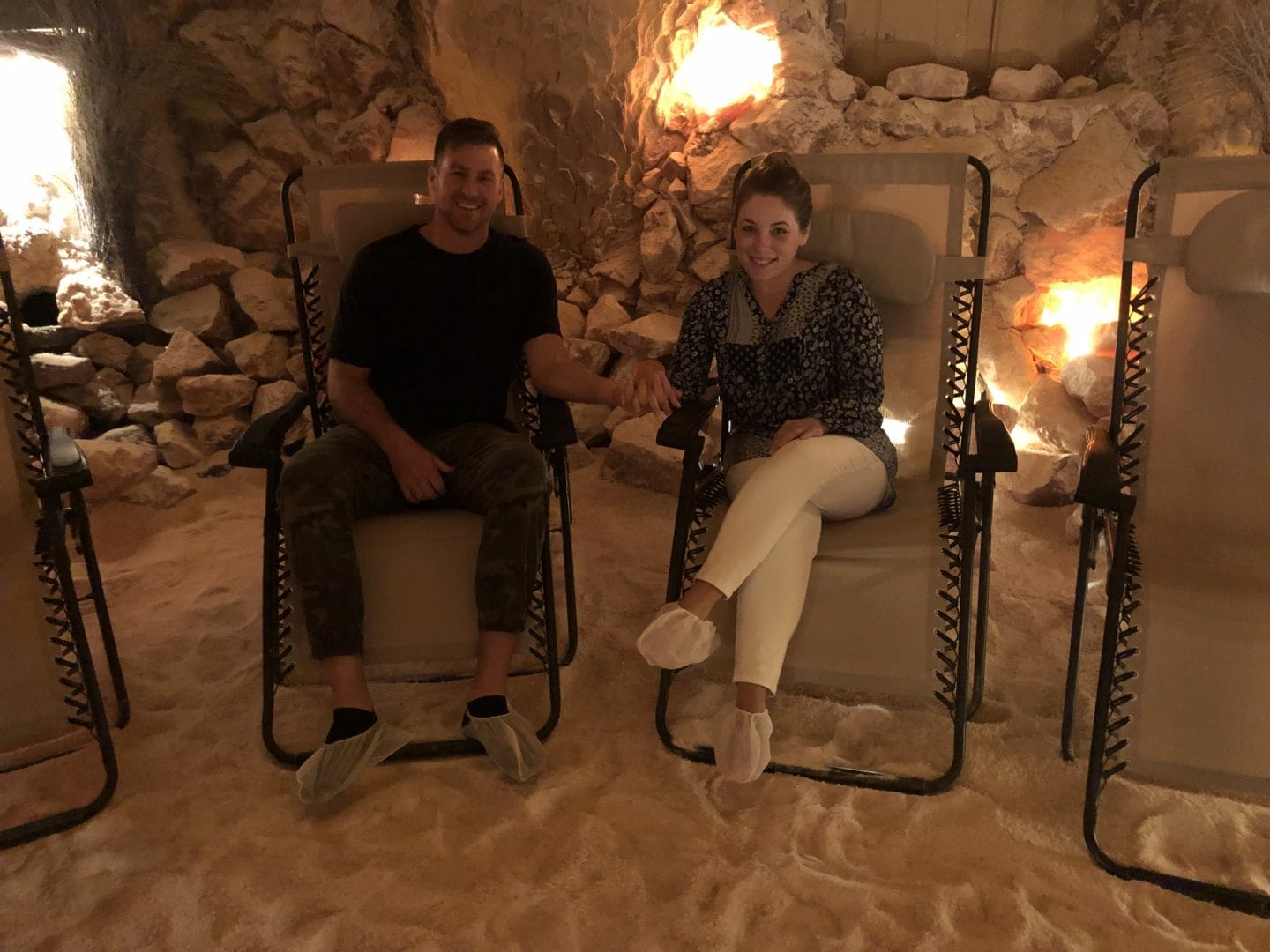 salt cave at the salt spa in Williamsburg Virginia