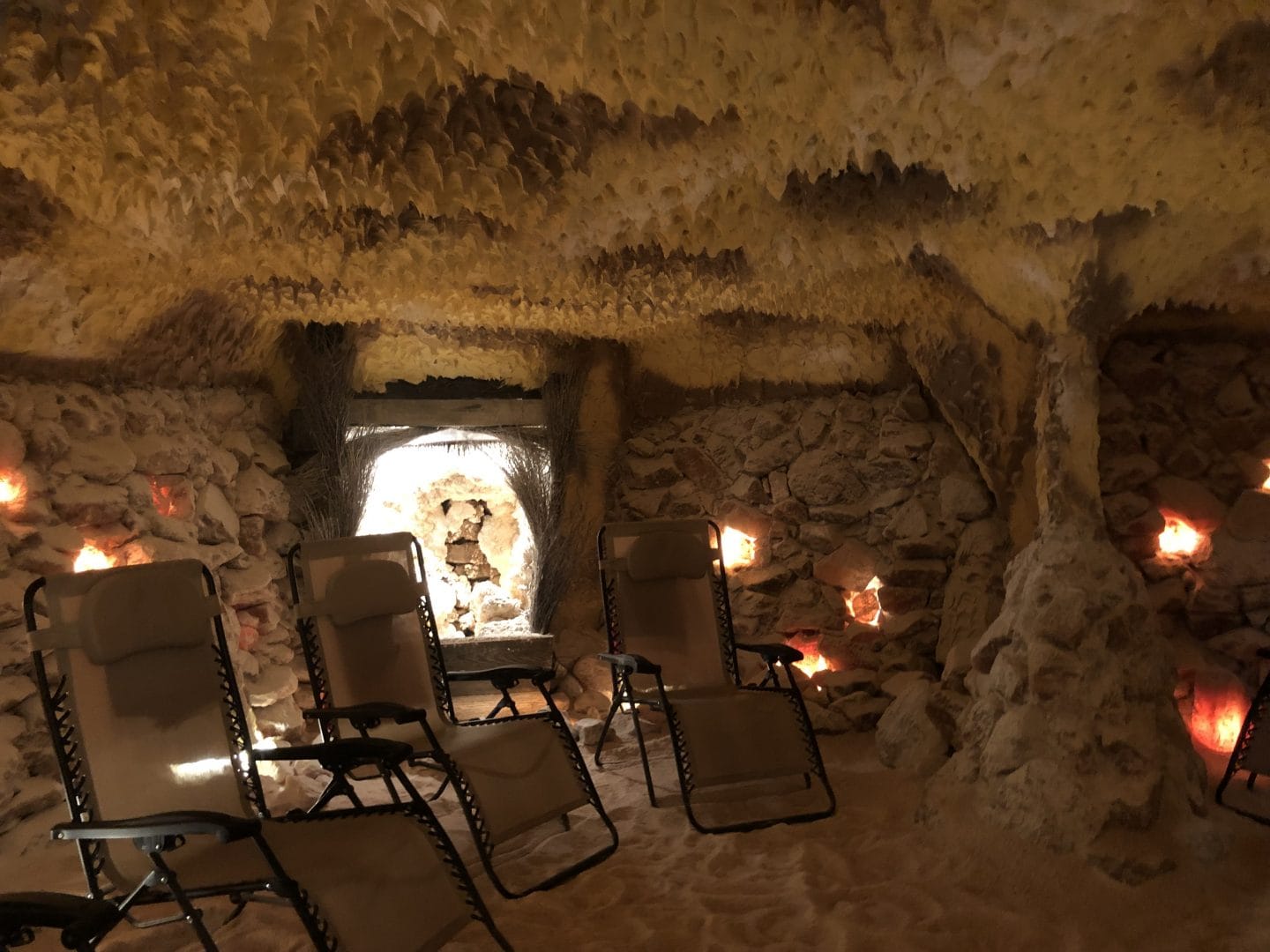 salt cave at the salt spa in Williamsburg Virginia