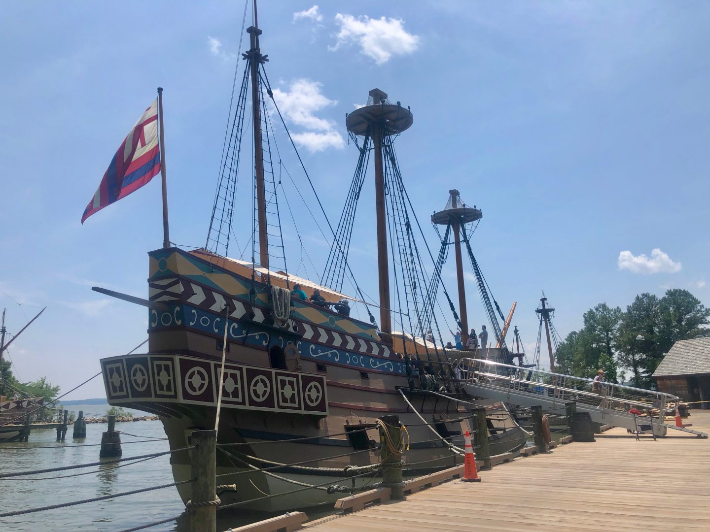 Jamestown Settlement in Virginia boats settlers arrived in