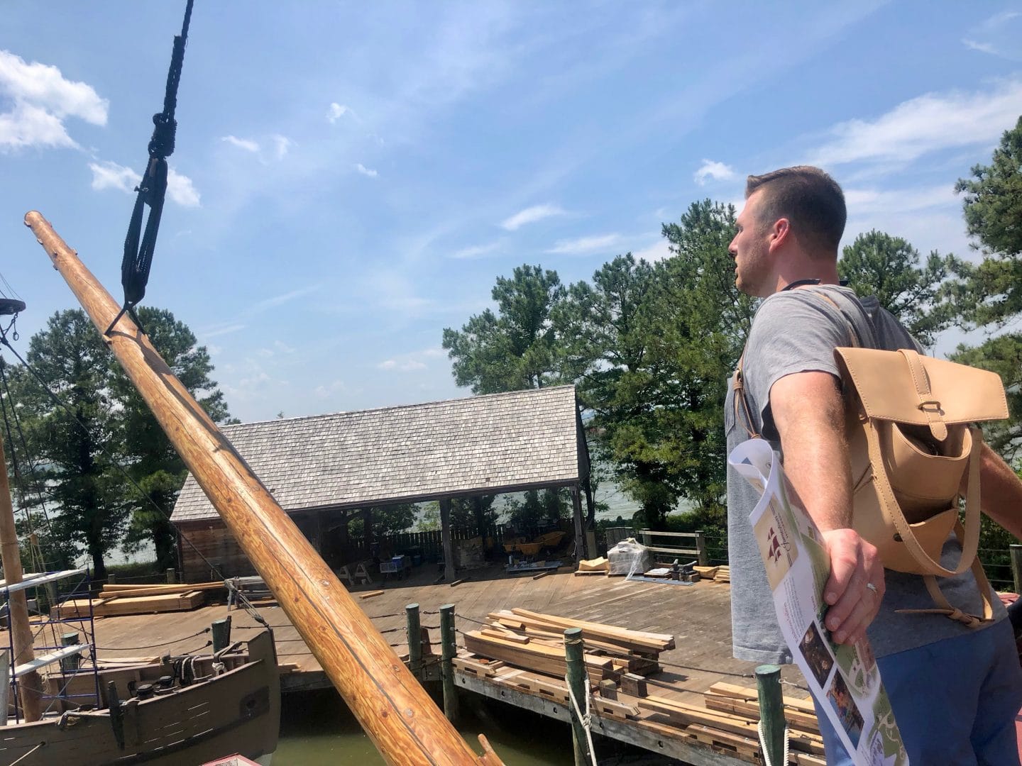 Jamestown Settlement in Virginia boats settlers arrived in