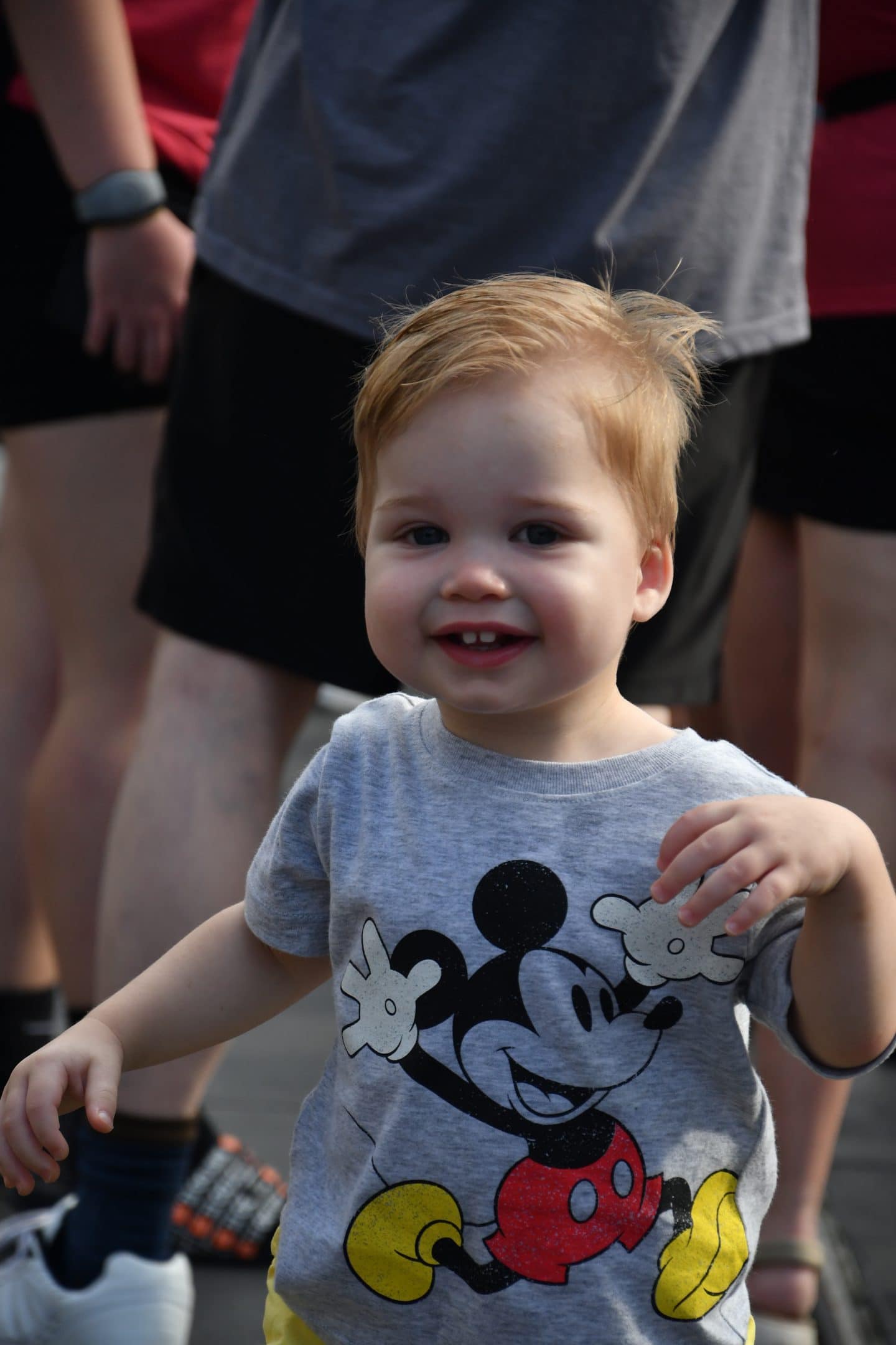 cinderella's castle magic kingdom with a toddler