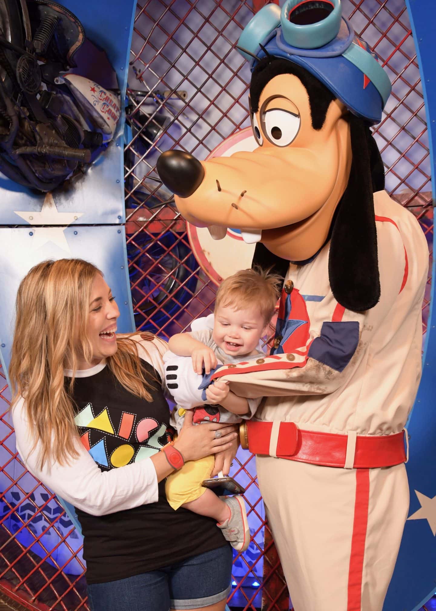 toddler boy with goofy at magic kingdom Disney World