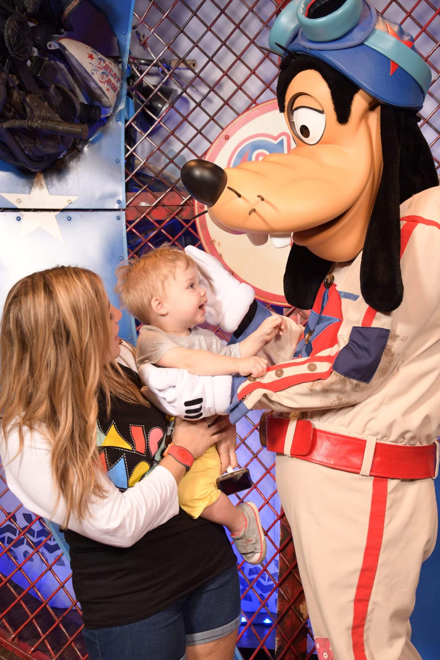 toddler boy with goofy at magic kingdom Disney World