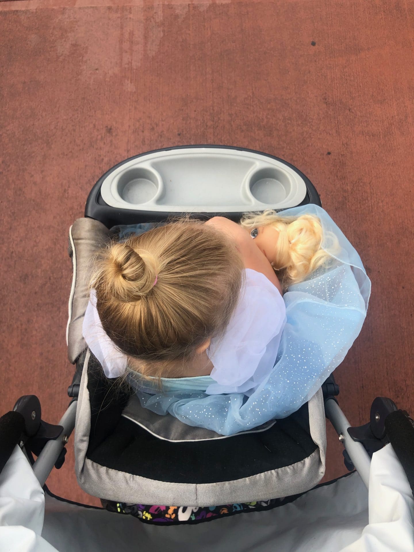 girls in princess dresses at Epcot