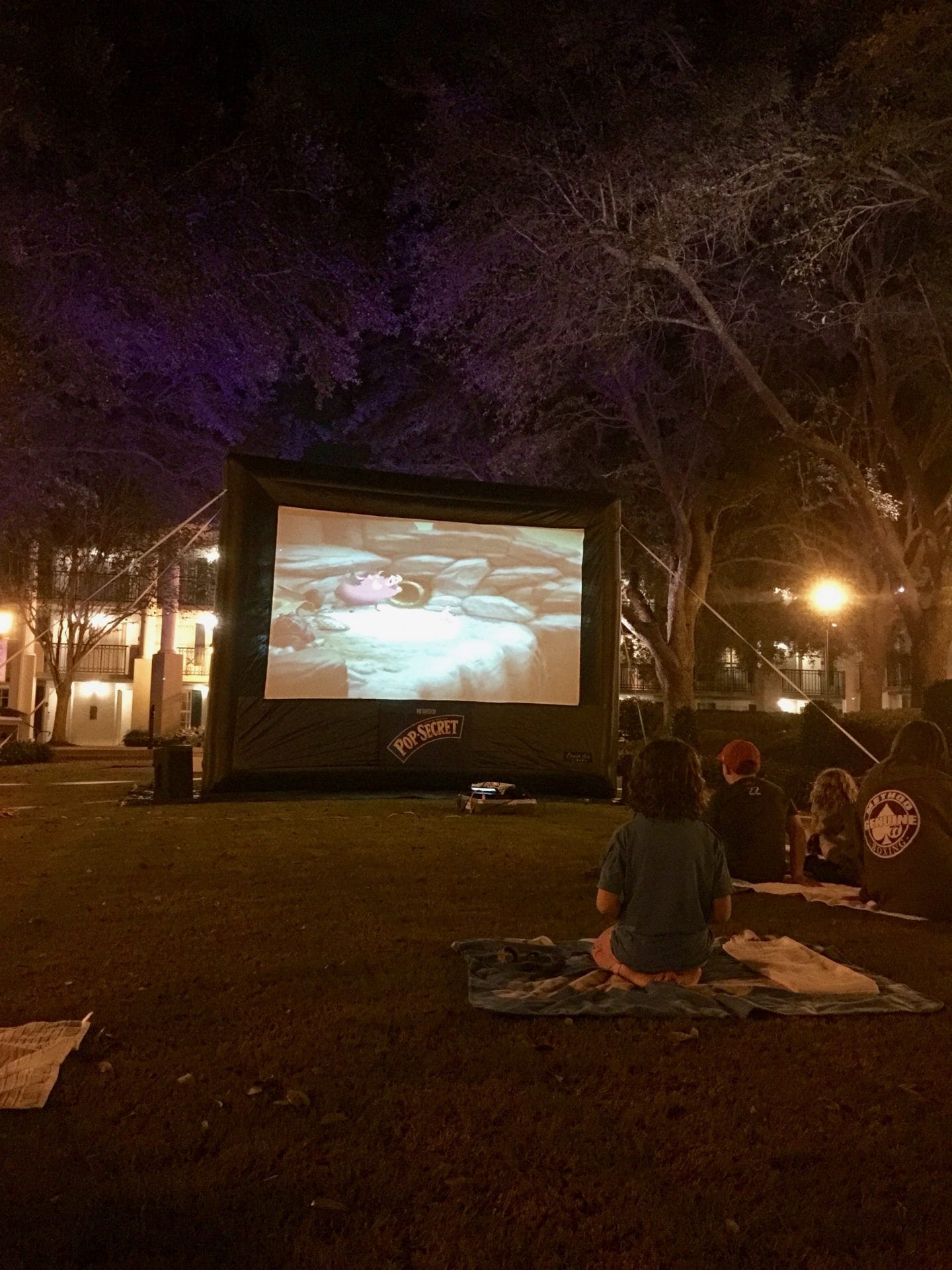 movie under the stars at Disney's port Orleans riverside