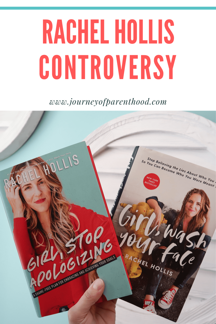 Rachel Hollis girl stop apologizing and girl wash your face. Text reads: Rachel Hollis controversy
