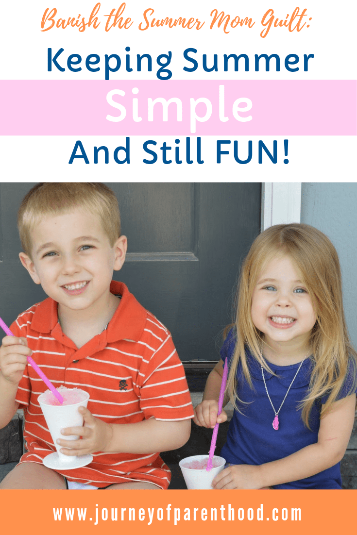 kids eating ice cream on porch : banish the summer mom guilt. keeping summer simple and still fun!