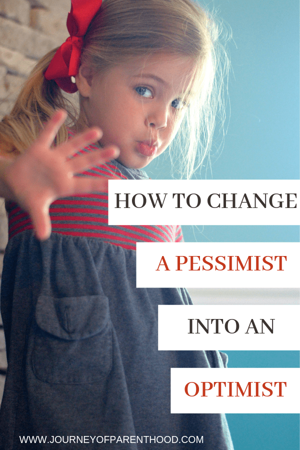 preschooler girl making face - how to change a pessimist into an optimist