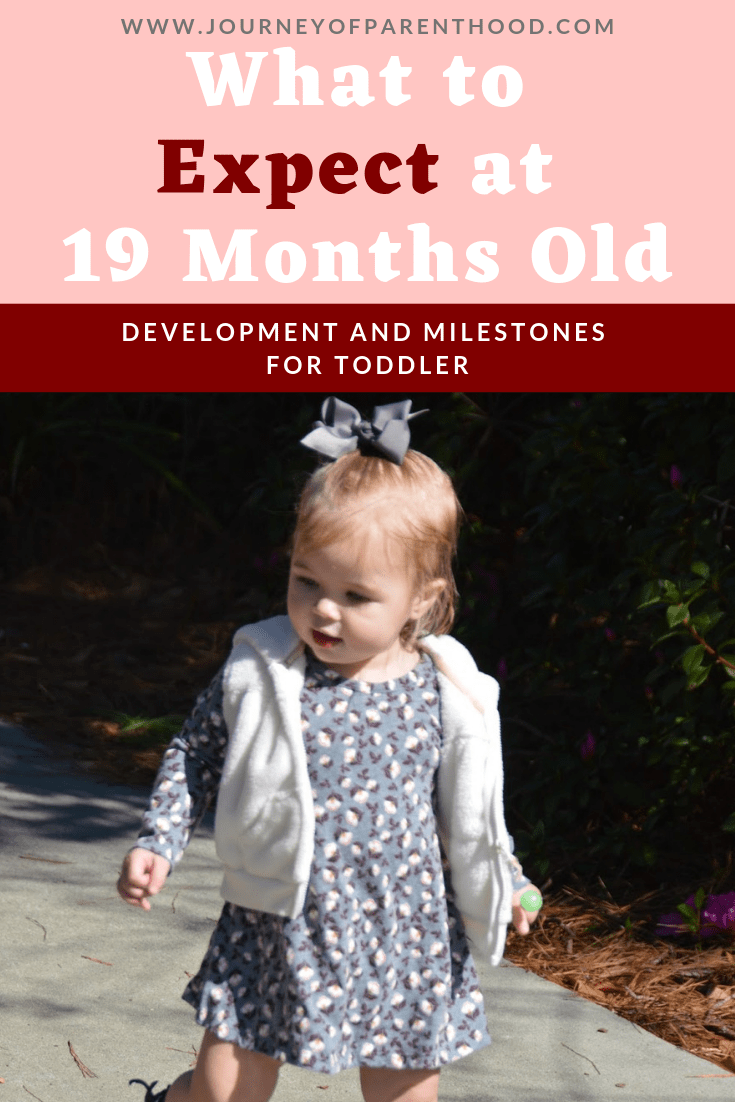 toddler girl in dress and vest - what to expect at 19 months old