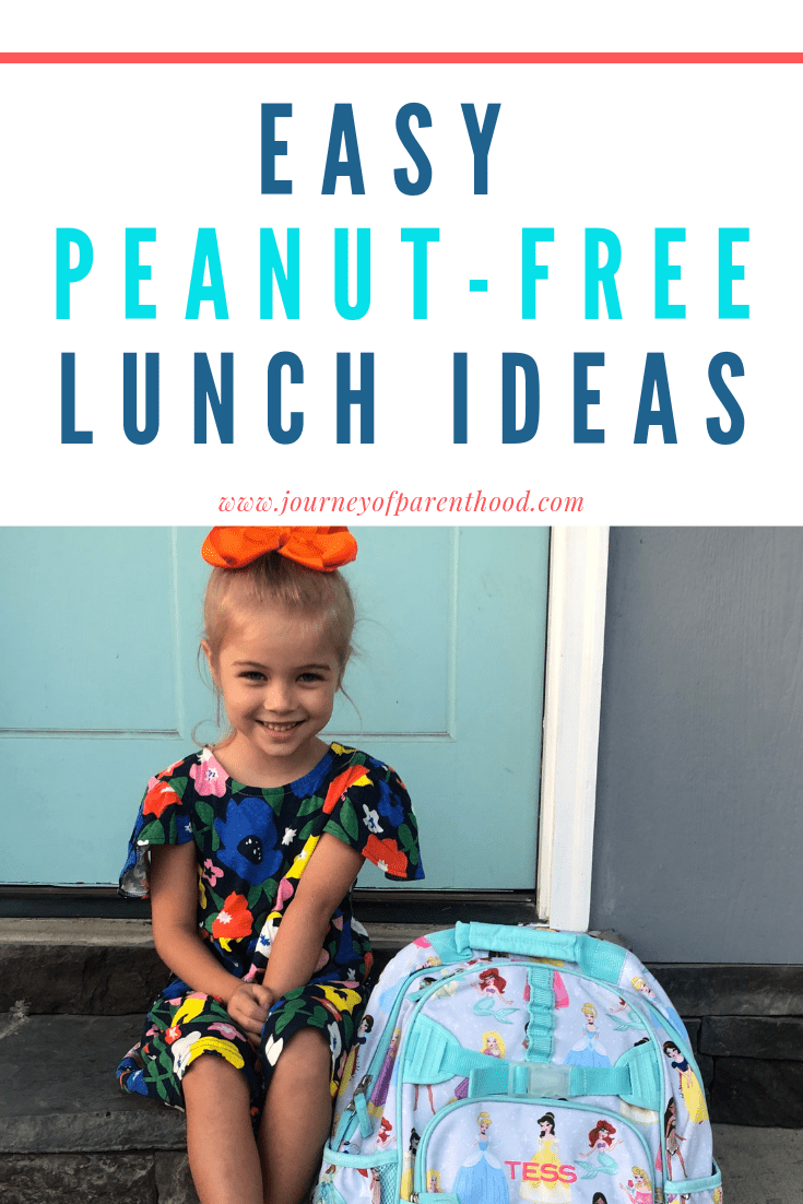 easy peanut-free lunch ideas: child sitting on front porch with book bag