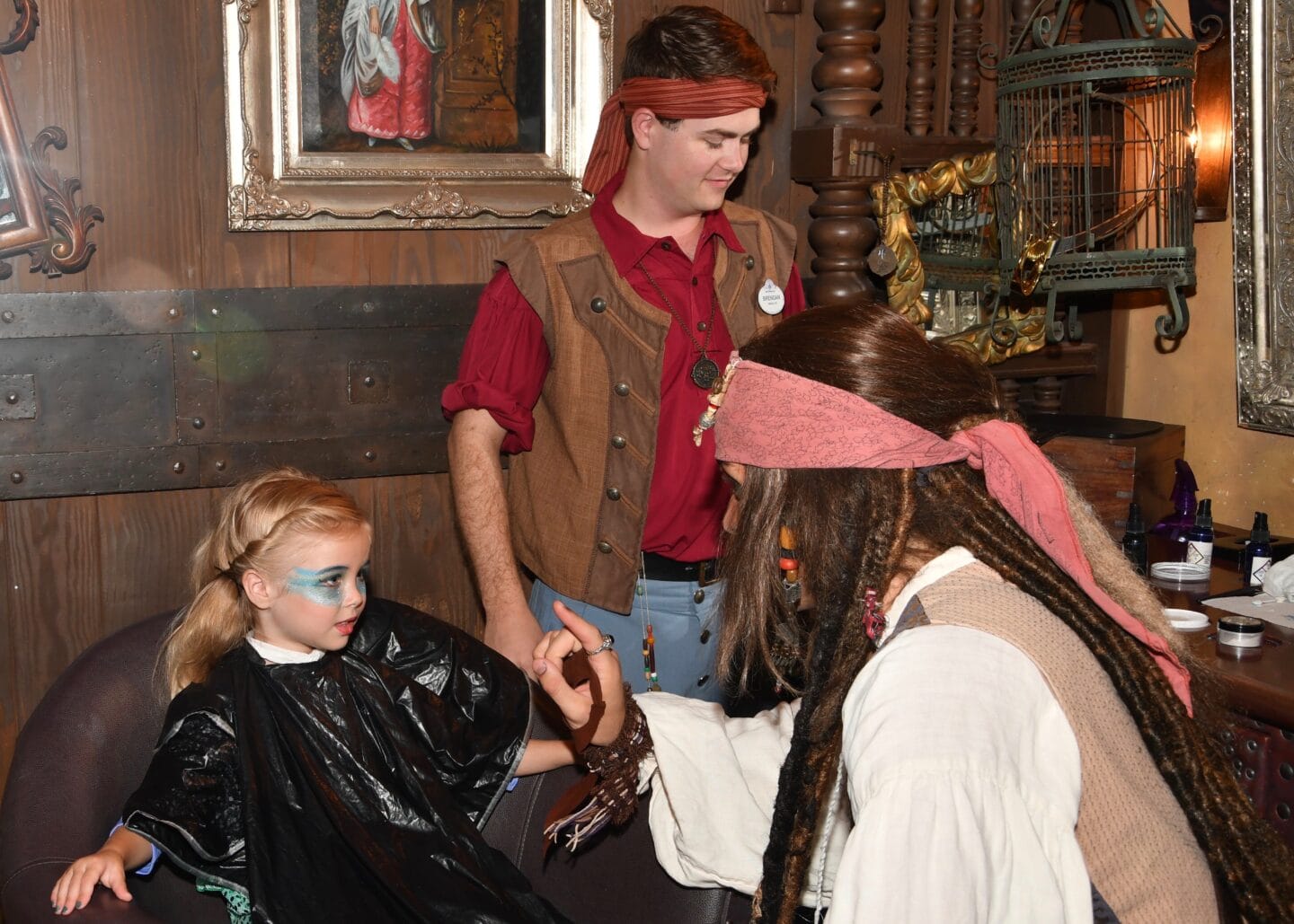 mermaid makeover at Disney World at the pirate's league